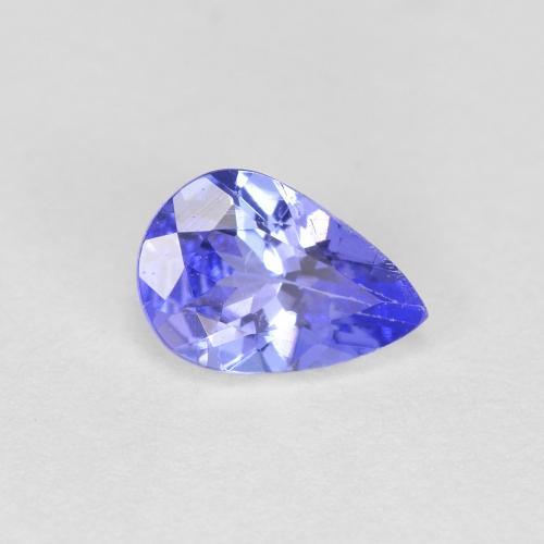 0,45 ctw natürlicher blauer Tansanit, Birnenform, VS