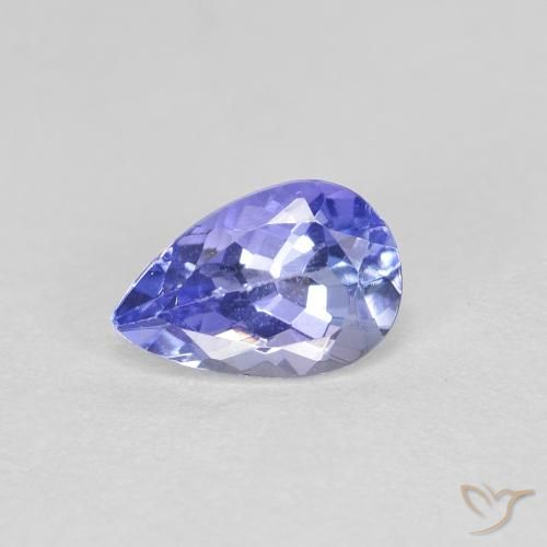 0.46ct Natürlicher Mittelblau Tansanit, Birnenform, VVS-VS
