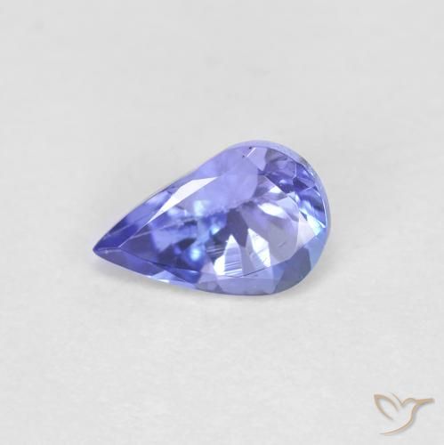 0.42ct Natürlicher Intensives Violettblau Tansanit, Birnenform, VVS-VS