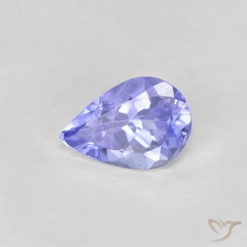 0.40ct Natürlicher Intensives Violettblau Tansanit, Birnenform, VVS-VS