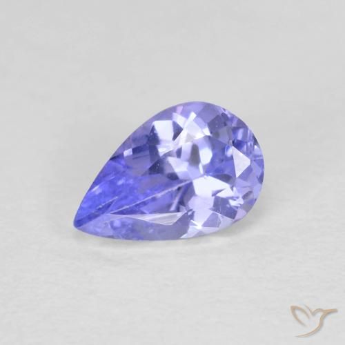 0.47ct Natürlicher violett-blau Tansanit, Birnenform, VVS-VS