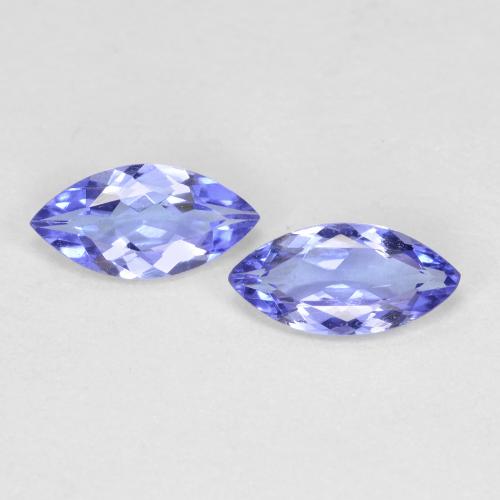 0.66 ct natürliche Intensives Violettblau Tansanit-Edelsteine, Marquise, VVS-VS