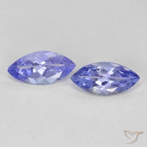 0.66ctw Natürlicher Intensives Violettblau Tansanit, Marquise, VVS-VS
