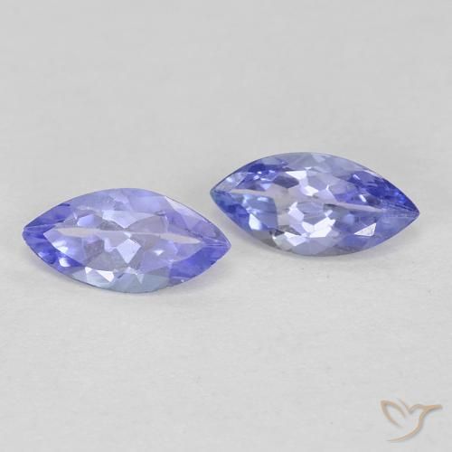0.66 ct natürliche Intensives Violettblau Tansanit-Edelsteine, Marquise, VVS-VS