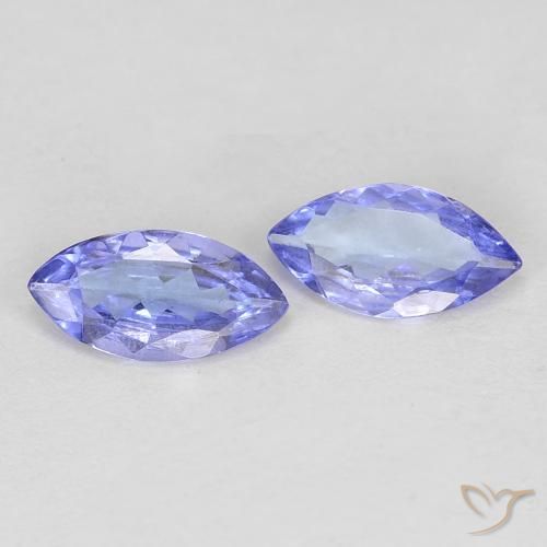 0.65ctw Natürlicher violett-blau Tansanit, Marquise, VVS-VS