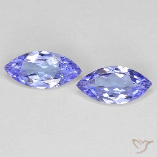 0.63 ct natürliche Intensives Violettblau Tansanit-Edelsteine, Marquise, VS