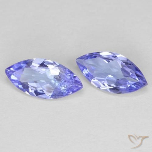 0.63 ct natürliche Intensives Violettblau Tansanit-Edelsteine, Marquise, VS