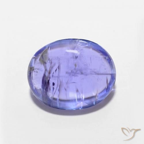 3.38ct Natürlicher Intensives Violettblau Tansanit, Oval, Transparent