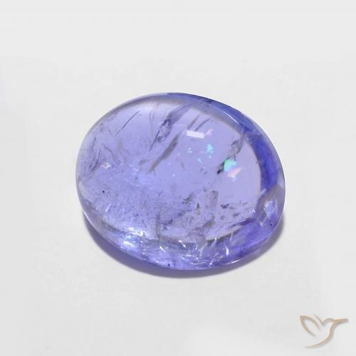 9,17 ctw natürlicher Intensives Violettblau Tansanit, Oval, Transparent
