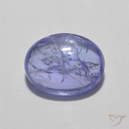 3.33ct Natürlicher Intensives Violettblau Tansanit, Oval, Transparent