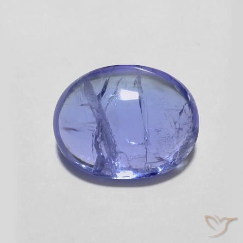 3.02ct Natürlicher Intensives Violettblau Tansanit, Oval, Transparent