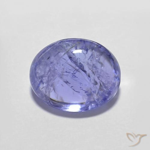 3.80ct Natürlicher Intensives Violettblau Tansanit, Oval, Transparent