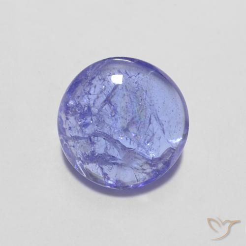 1.47ct Natürlicher Intensives Violettblau Tansanit, Runden, Transparent