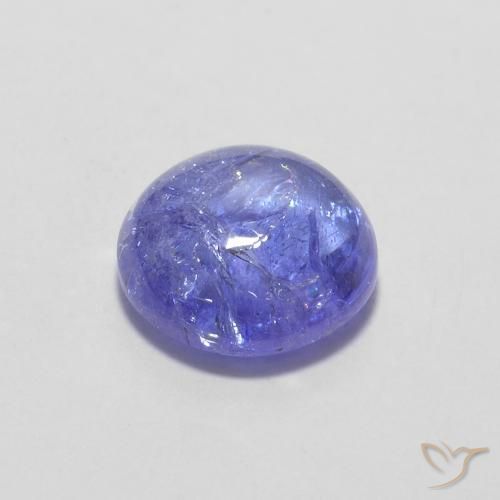 9,17 ctw natürlicher Intensives Violettblau Tansanit, Runden, Transparent
