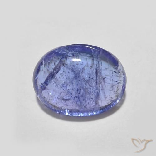 2.40ct Natürlicher Intensives Violettblau Tansanit, Oval, Transparent