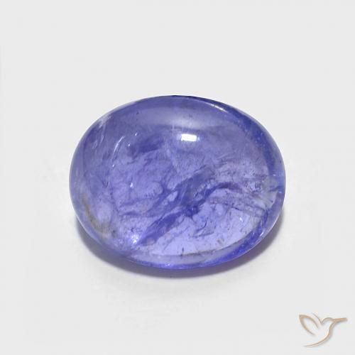 3.43ct Natürlicher Intensives Violettblau Tansanit, Oval, Transparent