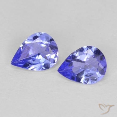 0.55 ct natürliche Intensives Blau Tansanit-Edelsteine, Birnenform, VS
