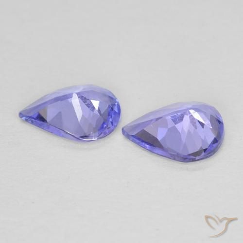 0.48 ct natürliche violett-blau Tansanit-Edelsteine, Birnenform, VS