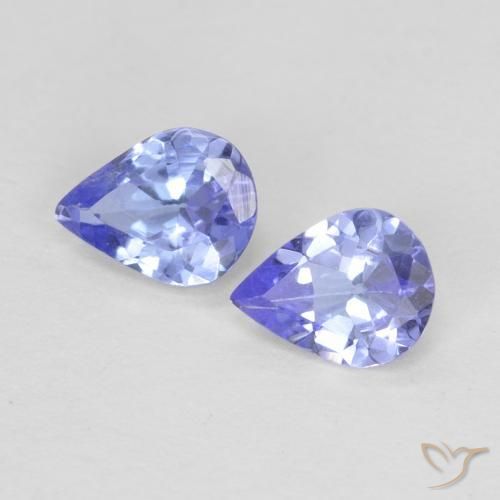 0.52ctw Natürlicher violett-blau Tansanit, Birnenform, VVS-VS