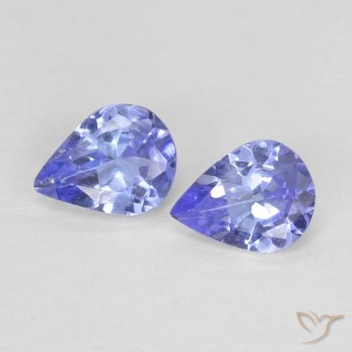 0.52 ct natürliche violett-blau Tansanit-Edelsteine, Birnenform, VVS-VS