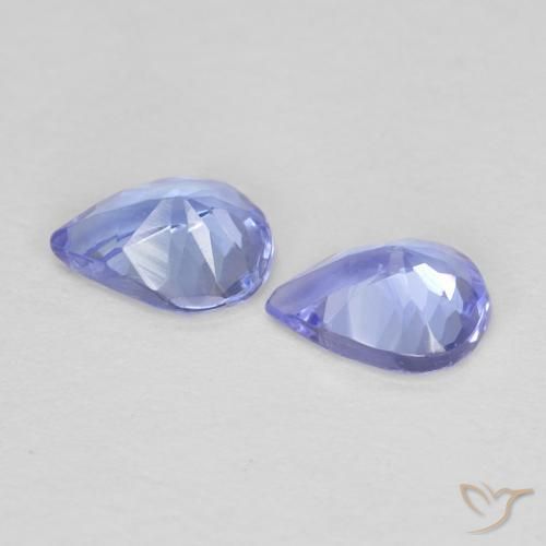 0.52 ct natürliche violett-blau Tansanit-Edelsteine, Birnenform, VVS-VS