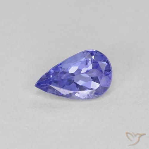 0.37ct Natürlicher Intensives Violettblau Tansanit, Birnenform, VS