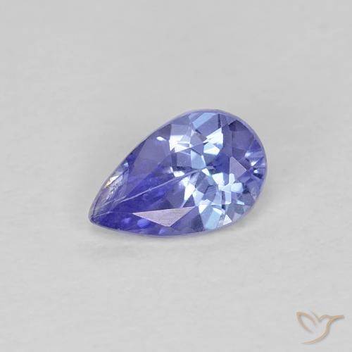 0.42ct Natürlicher tiefblau Tansanit, Birnenform, VS