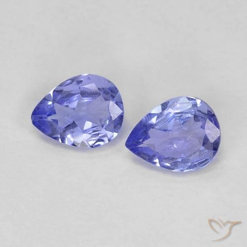 0.56ctw Natürlicher Mittelblau Tansanit, Birnenform, VS