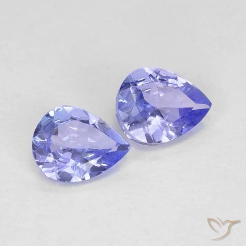 0.64 ct natürliche violett-blau Tansanit-Edelsteine, Birnenform, VVS-VS