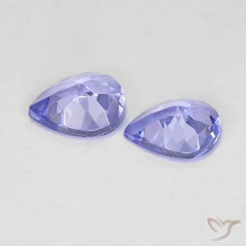 0.64 ct natürliche violett-blau Tansanit-Edelsteine, Birnenform, VVS-VS