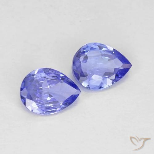 0.60ctw Natürlicher tiefblau Tansanit, Birnenform, VS