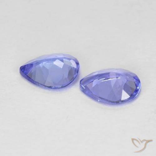 0.60 ct natürliche tiefblau Tansanit-Edelsteine, Birnenform, VS