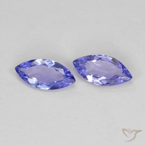 0.61 ct natürliche Intensives Violettblau Tansanit-Edelsteine, Marquise, VS