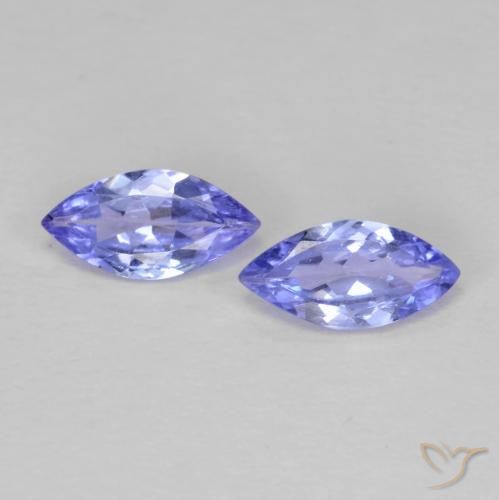 0.63ctw Natürlicher violett-blau Tansanit, Marquise, VVS-VS