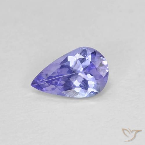 0.38ct Natürlicher Intensives Violettblau Tansanit, Birnenform, VVS-VS