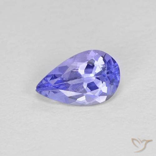 0.37ct Natürlicher Elektrisches Blau Tansanit, Birnenform, VVS