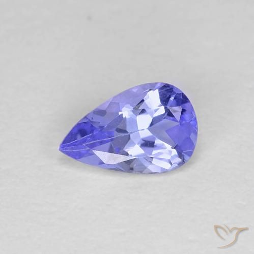 0,38 ctw natürlicher blauer Tansanit, Birnenform, VVS
