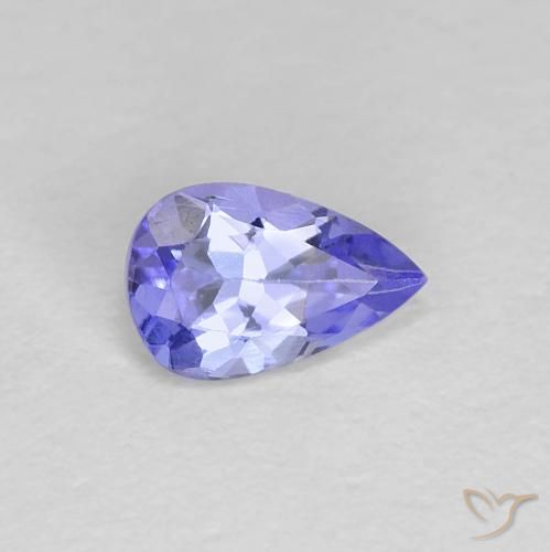 0,38 ctw natürlicher blauer Tansanit, Birnenform, VVS