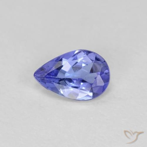 0.34ct Natürlicher Intensives Violettblau Tansanit, Birnenform, VS