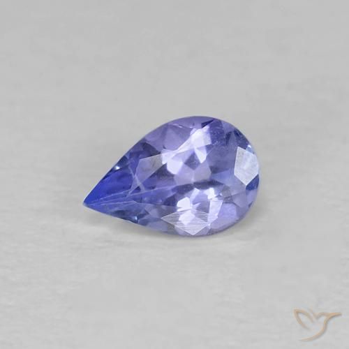0.37ct Natürlicher Intensives Violettblau Tansanit, Birnenform, VS