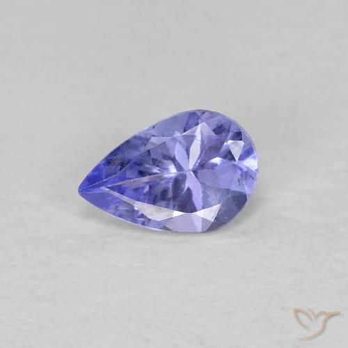 0.36ct Natürlicher Intensives Violettblau Tansanit, Birnenform, VVS-VS