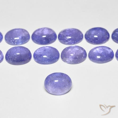 3.33ct Natürlicher Intensives Violettblau Tansanit, Oval, Transparent