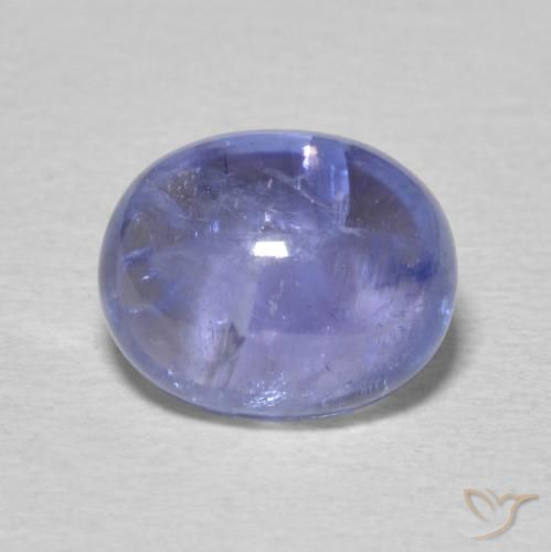 3.78ct Natürlicher violett-blau Tansanit, Oval, Transparent
