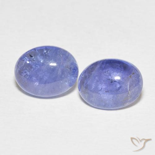 4.91ctw Natürlicher hellviolett-blau Tansanit, Oval, Transparent
