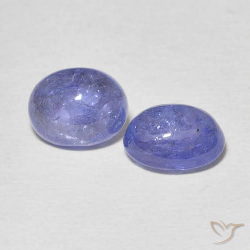 5.21 ct natürliche Intensives Violettblau Tansanit-Edelsteine, Oval, Transparent