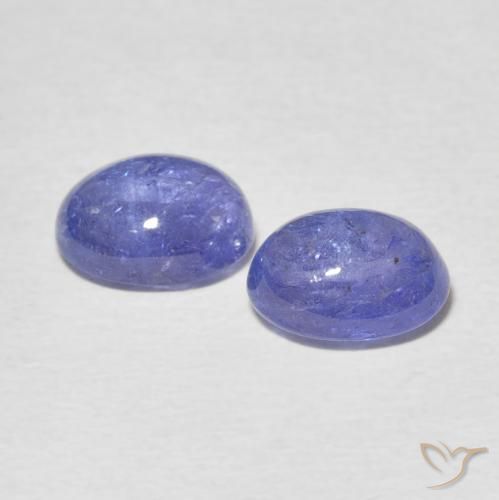 5.21 ct natürliche Intensives Violettblau Tansanit-Edelsteine, Oval, Transparent