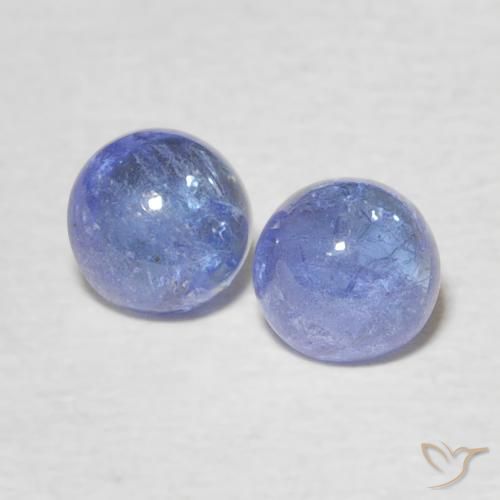 1.35ctw Natürlicher hellviolett-blau Tansanit, Runden, Transparent