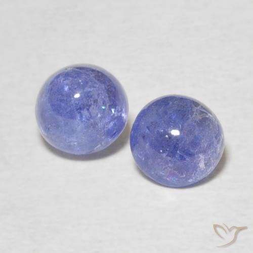 1.24ctw Natürlicher Intensives Violettblau Tansanit, Runden, Transparent