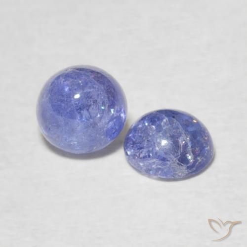 1.24 ct natürliche Intensives Violettblau Tansanit-Edelsteine, Runden, Transparent