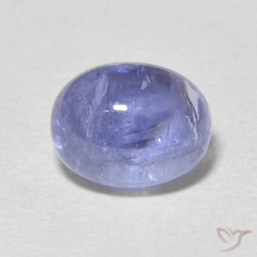 4.40ct Natürlicher hellviolett-blau Tansanit, Oval, Transparent